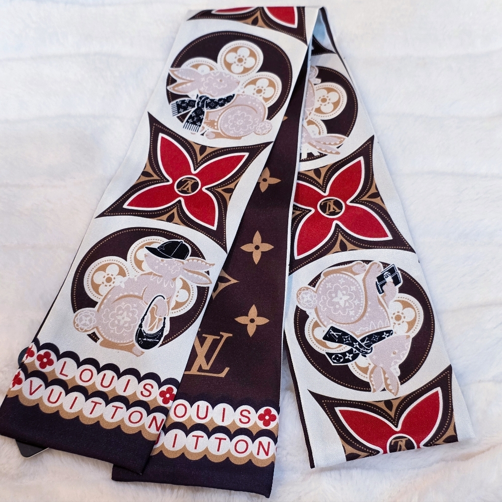 Brown Monogram Scarf